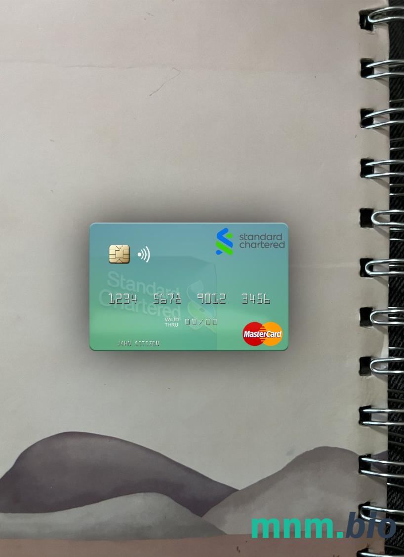 Zimbabwe Standard Chartered wygląd zdjęcia mastercard skan PSD + zdjęcie